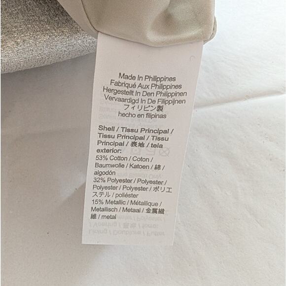 J.Crew Collection Button-front Mini Skirt in Metallic Silver Gray Lamé, size 00 - Picture 7 of 8